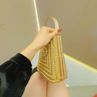 Gold White Red Pu Leather Solid Color Evening Bags main image 3
