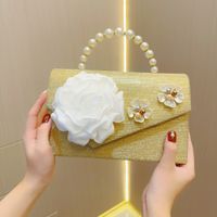 Gold Polyester Flower Beading Evening Bags main image 1