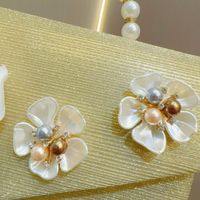 Gold Polyester Flower Beading Evening Bags main image 8