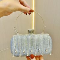 Polyester Solid Color Oval Evening Bags sku image 2