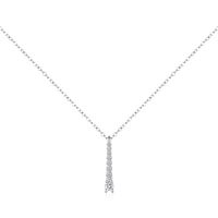 Sterling Silver Silver Plated Elegant Simple Style Plating Inlay Water Droplets Moissanite Pendant Necklace sku image 1