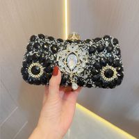 Silver Black Gold Polyester Solid Color Evening Bags sku image 3