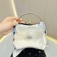 White Black Silver Polyester Solid Color Bowknot Pillow Shape Evening Bags main image 7