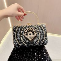 Black Silver White Pu Leather Solid Color Square Evening Bags main image video