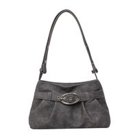 Women's Medium Pu Leather Solid Color Streetwear Square Zipper Underarm Bag main image 4