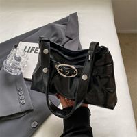 Women's Medium Pu Leather Solid Color Streetwear Square Zipper Underarm Bag sku image 3