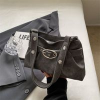 Women's Medium Pu Leather Solid Color Streetwear Square Zipper Underarm Bag sku image 6