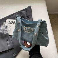Women's Medium Pu Leather Solid Color Streetwear Square Zipper Underarm Bag sku image 5
