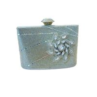 Silver Polyester Solid Color Square Evening Bags main image 5