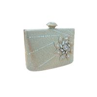 Silver Gold Black Polyester Solid Color Square Evening Bags main image 4