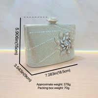 Silver Gold Black Polyester Solid Color Square Evening Bags main image 2