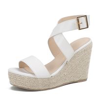 Women's Casual Color Block Round Toe Wedge Sandals sku image 15