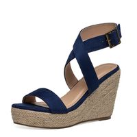 Women's Casual Color Block Round Toe Wedge Sandals sku image 9