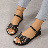 Women's Casual Vacation Solid Color Round Toe Beach Sandals sku image 3