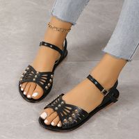 Women's Casual Vacation Solid Color Round Toe Beach Sandals sku image 7