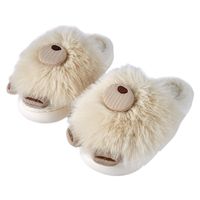 Unisex Casual Animal Round Toe Cotton Slippers sku image 1