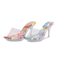 Women's Vacation Streetwear Colorful Round Toe High Heel Sandals main image 5