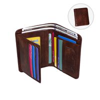 Men's Solid Color Pu Leather Folding Small Wallets sku image 6