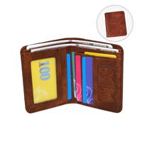 Men's Solid Color Pu Leather Folding Small Wallets sku image 1