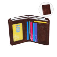Men's Solid Color Pu Leather Folding Small Wallets sku image 3