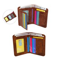 Men's Solid Color Pu Leather Folding Small Wallets main image 5