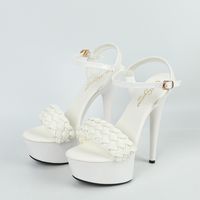 Women's Elegant Sexy Solid Color Round Toe High Heel Sandals main image 5