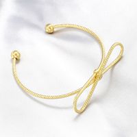 Copper 18K Gold Plated Casual Simple Style Plating Infinity Bangle main image 5