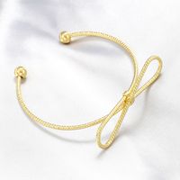 Copper 18K Gold Plated Casual Simple Style Plating Infinity Bangle sku image 1