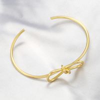 Copper 18K Gold Plated Casual Simple Style Plating Infinity Bangle main image 1