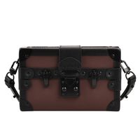 Women's Small Pu Leather Solid Color Streetwear Lock Clasp Box Bag main image 2