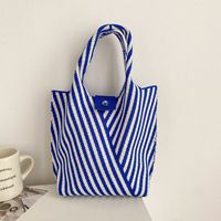 Women's Small Polyester Stripe Vintage Style Classic Style Open Bucket Bag sku image 5