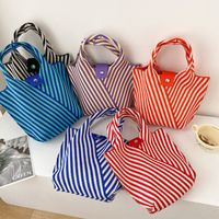 Women's Small Polyester Stripe Vintage Style Classic Style Open Bucket Bag main image 1