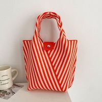 Women's Small Polyester Stripe Vintage Style Classic Style Open Bucket Bag sku image 4