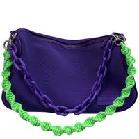 Women's Large Cloth Color Block Solid Color Streetwear Zipper Crossbody Bag main image 4