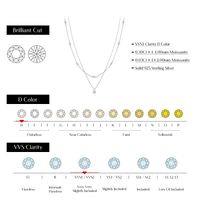 Sterling Silver Silver Plated Elegant Sweet Plating Inlay Round Moissanite Layered Necklaces main image 5