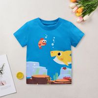 Casual Cute Cartoon Fish Cotton T-shirts & Shirts main image 1