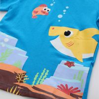 Casual Cute Cartoon Fish Cotton T-shirts & Shirts main image 3