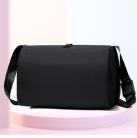 Unisex Nylon Solid Color Basic Square Zipper Shoulder Bag main image 6