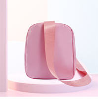 Unisex Nylon Solid Color Basic Square Zipper Shoulder Bag main image 2