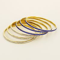 Glamour Couleur Unie Acier Inoxydable 304 Plaqué Or 18K Bracelet En Masse main image 1