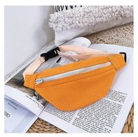 Kid'S Small Canvas Solid Color Basic Square Zipper Fanny Pack main image 5