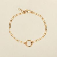 Wholesale Jewelry Casual Solid Color 201 Stainless Steel 18K Gold Plated Gold Plated Plating Bracelets main image 2