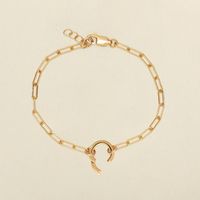 Wholesale Jewelry Casual Solid Color 201 Stainless Steel 18K Gold Plated Gold Plated Plating Bracelets main image 3