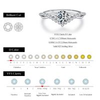 Sterling Silver Silver Plated Luxurious Wedding Plating Inlay Crown Moissanite Rings main image 5