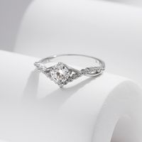 Sterling Silver Silver Plated Luxurious Wedding Plating Inlay Crown Moissanite Rings main image 1