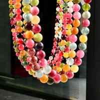 Einfacher Stil Bunt Perlen Versilbert Halsband In Masse main image 1