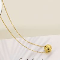 Stainless Steel 18K Gold Plated Simple Style Solid Color Pendant Necklace main image 3