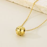 Stainless Steel 18K Gold Plated Simple Style Solid Color Pendant Necklace main image 5
