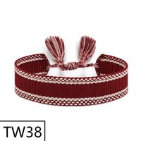 Simple Style Solid Color Polyester Tassel Braid Women's Bracelets sku image 44