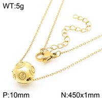 Stainless Steel 18K Gold Plated Simple Style Solid Color Pendant Necklace sku image 1